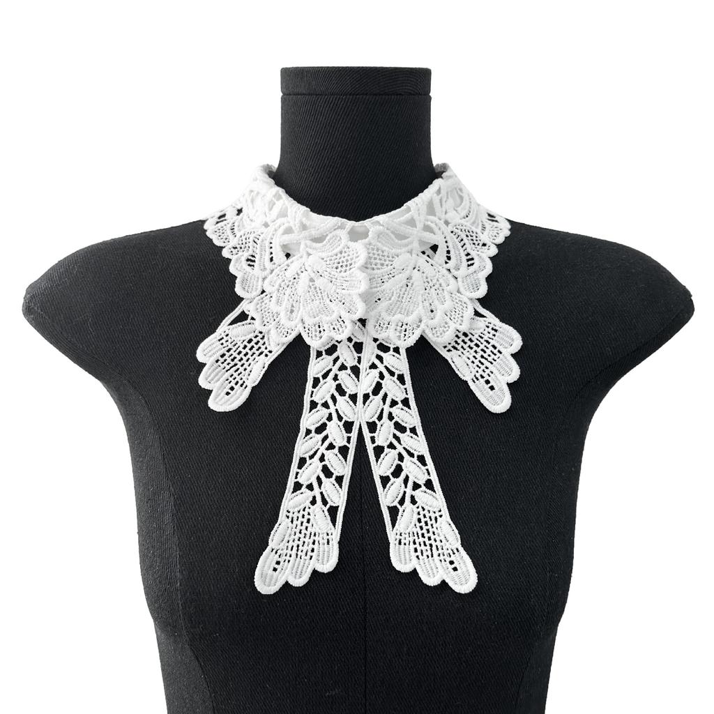 Bow Tie Lace Fake Shirt Collar Women'S Versatile Base Fashion Temperament Modified Beautiful Neck Lace Fake Collar