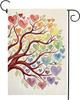 Pride Garden Ag Rainbow Tree Love Heart 12x18 Inch Double Sided Burlap Gay Lesbian LGBTQ Yard Outdoor Sign Outside Home Ho