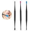 Soft Silicone Ear Pick Double-End Ear Wax Curette Remover Ear Cleaner Spoon Spiral Ear Clean Tool 