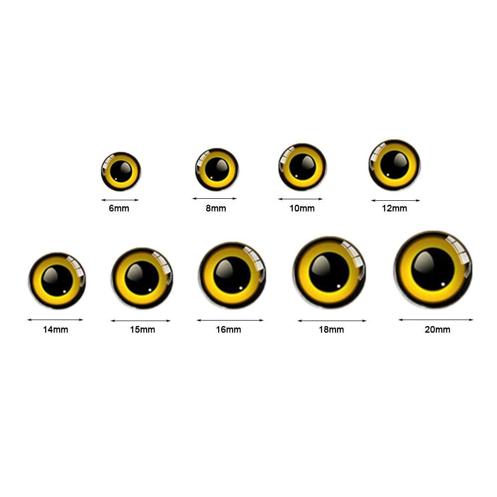 20pcs/10pairs 6mm-20mm Puppet Crystal Eyes Plastic Glitter Crystal Eyes DIY Doll Accessories