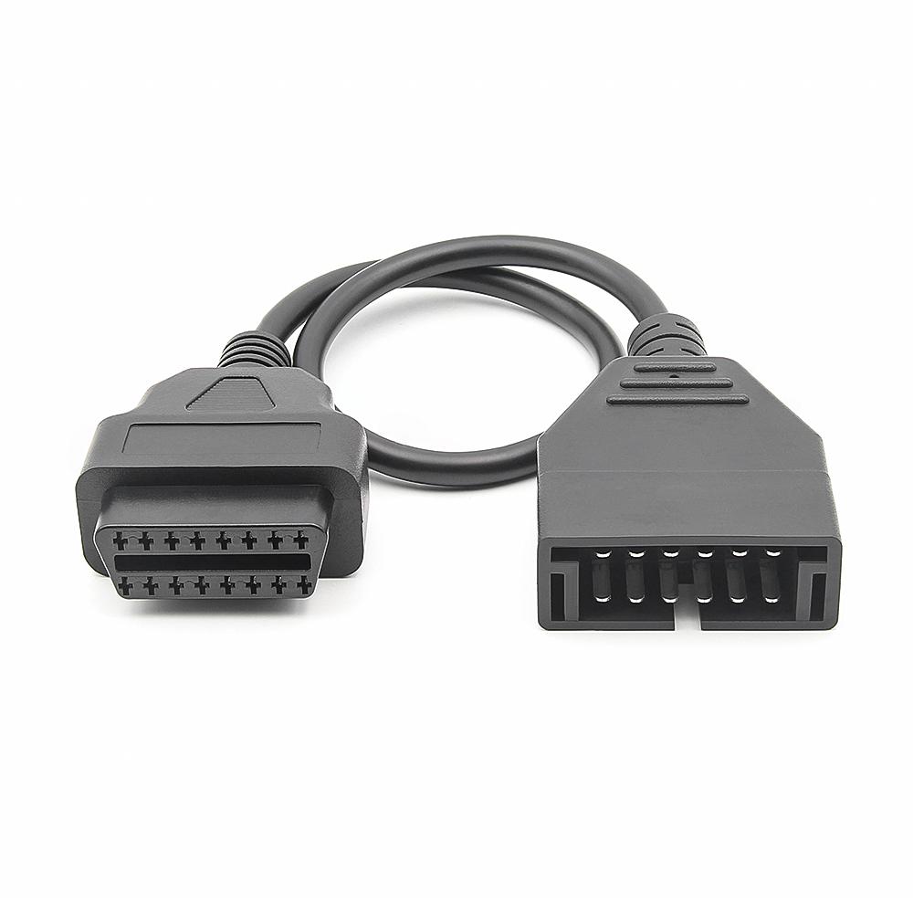 For GM 12 Pin OBDII OBD 2 Auto Diagnostic Connector Adapter Cable GM12 To 16 Pin Cable Car Diagnostic Auto Tool