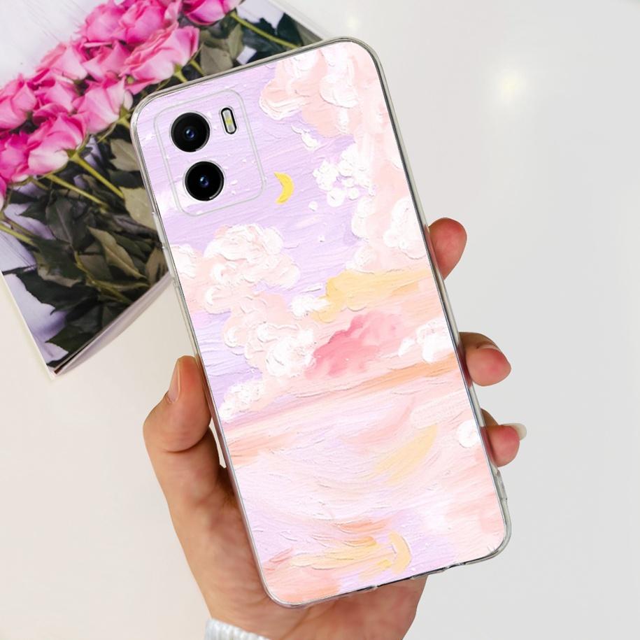Для Vivo Y15s Y15A Y15C Чехол V2134 V2120 V2147 V2139 Популярный Цветок Тонкий Мягкий Силикон Прозрачная Задняя Крышка Для Vivo Y01 V2166 Чехол