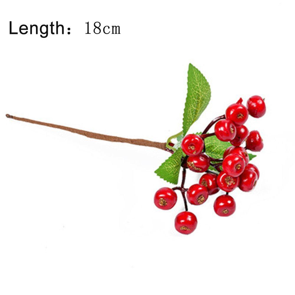Festival Xmas Decor Wedding Christmas Ornaments Artificial Red Berry Fake Flower Simulation Branch