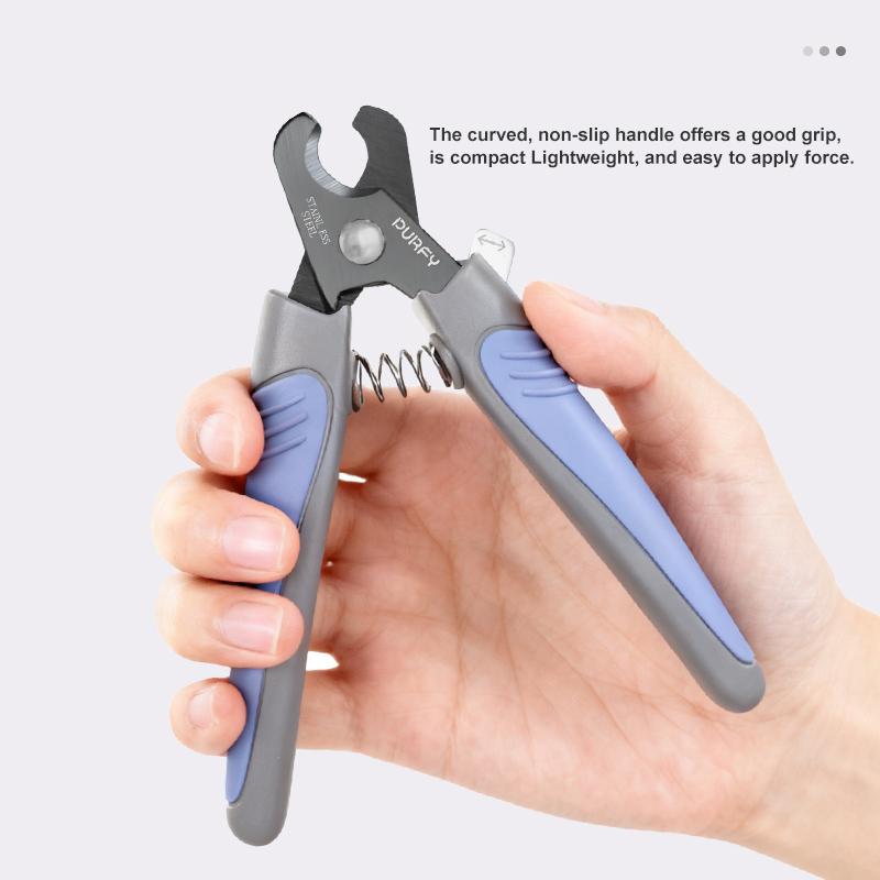 Safe Portable ABS Stainless Steel Nail Clipper & Trimmer for Dogs and Cats
