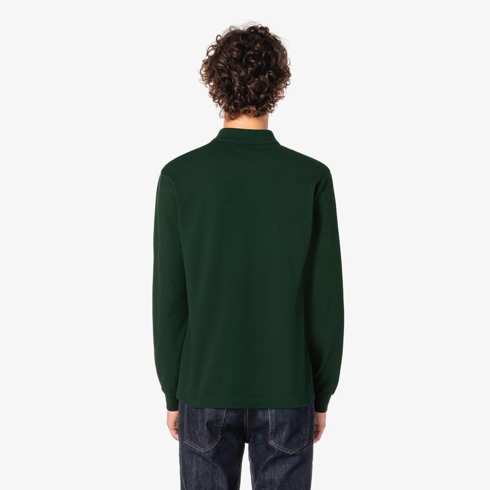 Lacoste Мужская базовая футболка-поло с длинным рукавом, французский regular fit, PH732E-55NYZP