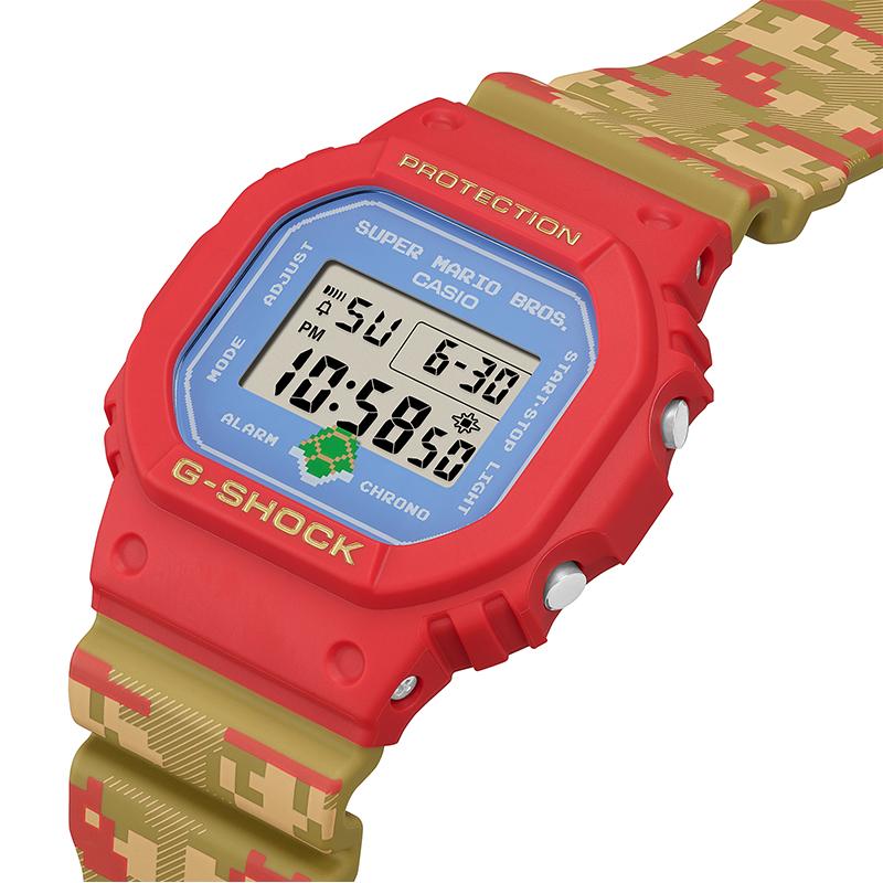 Casio G-Squad G-Shock Коллаборация Super Mario Brothers Квадратные Ударопрочные Водонепроницаемые Спортивные Кварцевые Часы Мужские Часы Синие DW-5600SMB-4PR