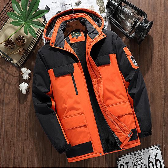 Autumn and Winter Charge Coat Men's Plush and Thickened Trendy Cotton Coat Outdoor Mountaineering Suit Cold Resistant and Warm Large Coat