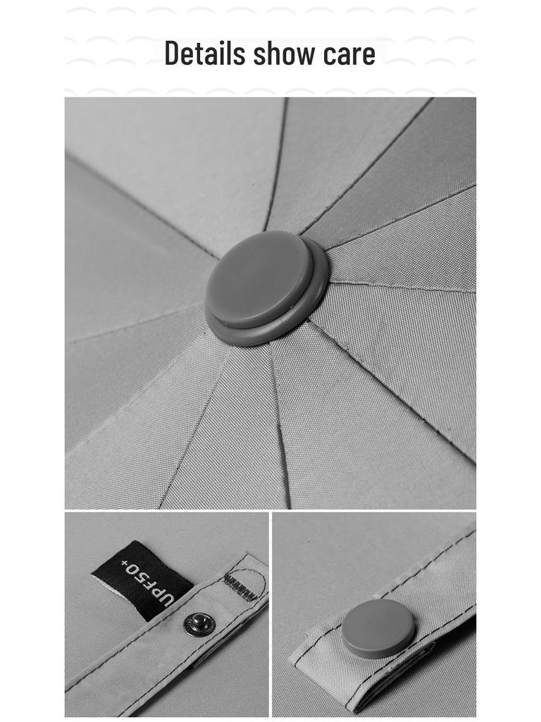 Очень большой ветрозащитный штормовой зонт с несколькими спицами и защитой от солнца, покрытие из черного клея, для дождя или солнца, складной для мужчин и женщин