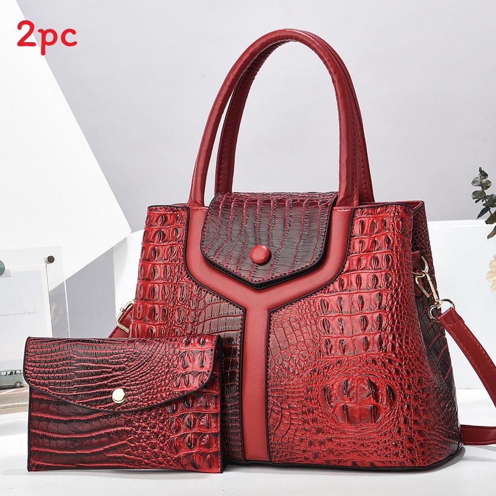 Crossborder Fashion Womens Crocodile Pattern Tote Bag With Large Capacity For Daily Use