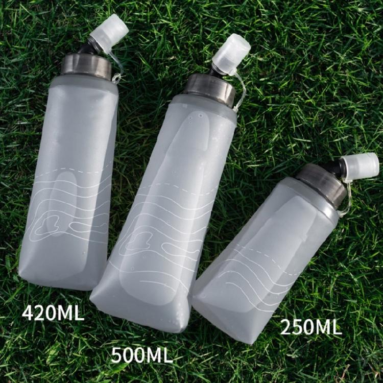Soft Flask Running Bottles Portable Handheld Soft Folding Water Bottle Running Flask for Sports Hiking Hydrations Pack