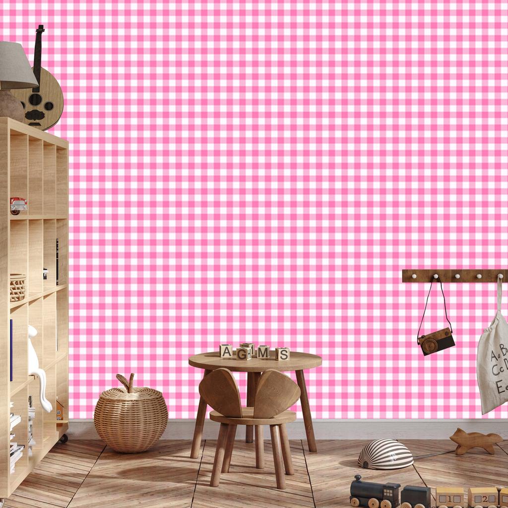 Wallpaper Fabric pattern top powder pink, bottom powder pink 50x1000