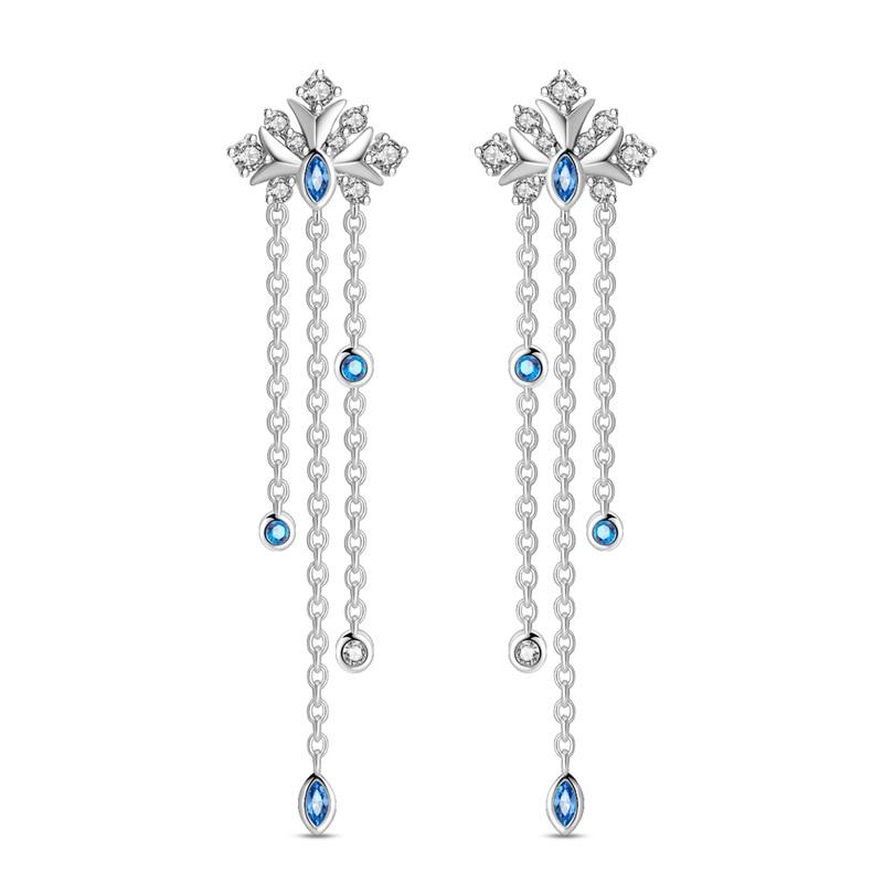 Серьги-кольца из серебра 925 пробы с синим цирконом, ловцом снов, пером, звездой, луной, милым когтем для женщин, тонкие ювелирные изделия в подарок на день рождения