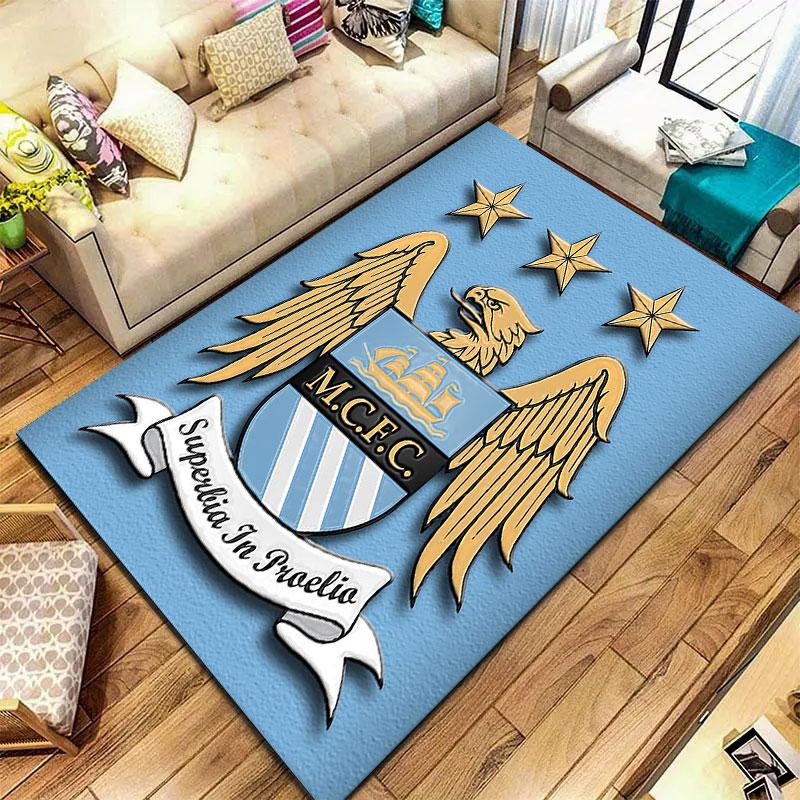 Manchester City F Carpet Rug for Living Room Bedroom Home Sofa Decoration,Kids play Non-slip Floor Mat