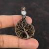 Древо жизни аммонитовый окаменелый кулон медная проволока обернутый кулон радужная лунная подвеска медные украшения кулон ручной работы из настоящего драгоценного камня