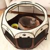 Foldable Cat Delivery Room Octagonal Fence Pet Tent Kennel Puppy Shelter Detachable Summer Pet Tent Outdoor Cat Cage Dog Fences
