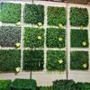 Square Shape Artificial Grass Wall Panel 40*60cm Size Privacy Fence Panel  Indoor Decor