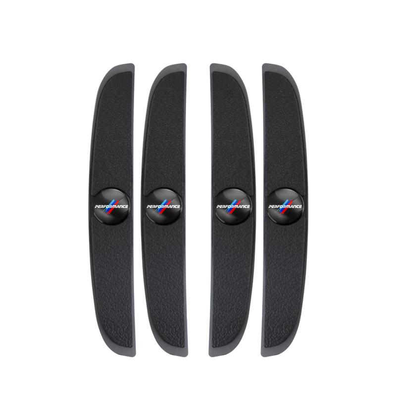 DJSA5 4Pcs Rubber Anti Collision Strip Car Body Protector Stickers For BMW 50th Performance F40 E90 F20 E70 E39 E36 E92 X3 X1 X2 X5 X6