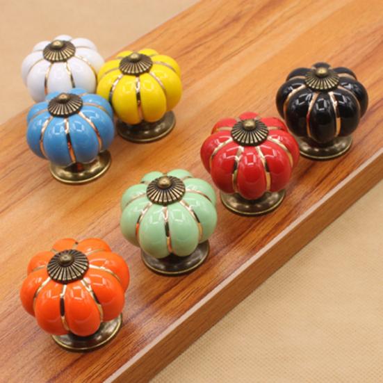 Ретро керамический тыквенный шкаф, дверной ящик, комод, ручка-ручка