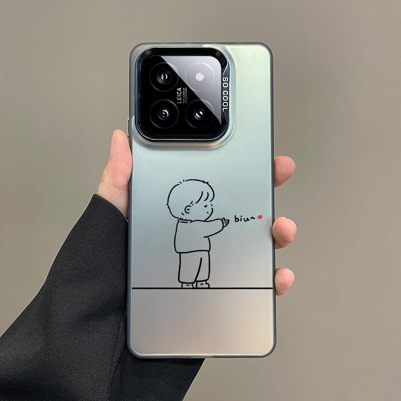 Подарочный чехол для телефона для Xiaomi Redmi Note 15 14 5G 13 12 10 11 Pro Plus 4G 15C 14C 13C 12C Серебристый IMD чехол Для влюбленных Любовь Черный Белый