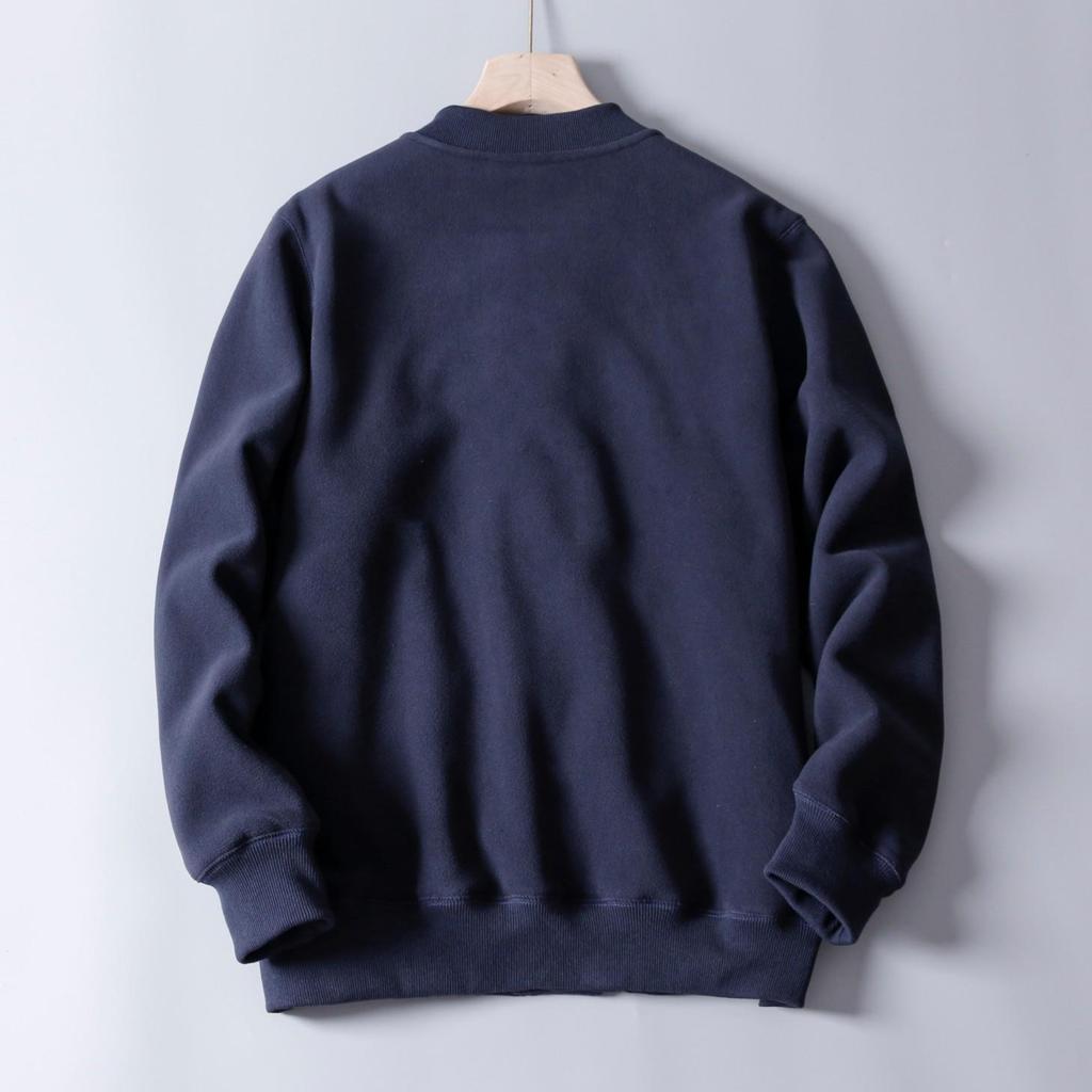 Мужская зимняя повседневная бейсбольная куртка с воротником-стойкой - флис с хлопковым бархатом, модный стиль Flight