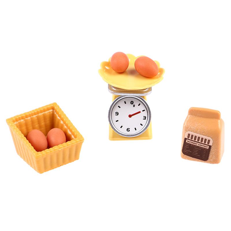 9Pcs/Set 1/12 Dollhouse Miniature Kitchen Scale Egg Doll House Accessories Toy