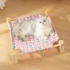 Wood Kitten Sleeping Bed Detachable Cat Bed Practical Pet Camp Bed  Living Space