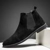 Yellow Chelsea Boots Men Pointed Comfortable Dress Boots Fashion Men Slip On Cheap Men's Suede Shoes Zapatos Hombre Casual 2024