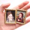 Scene Model Retro Frame Dolls Accessories Miniature Pictures Dollhouse Oil Painting Wall Mural