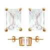 [K5148] - Gold Plated Earrings 'Essentiel' Golden White - 8x5 Mm