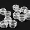 50Pcs 2.5ML Clear Plastic Jewelry Bead Storage Box Small Round Container Jars Make Up Organizer Boxes Cosmetic Portable Box