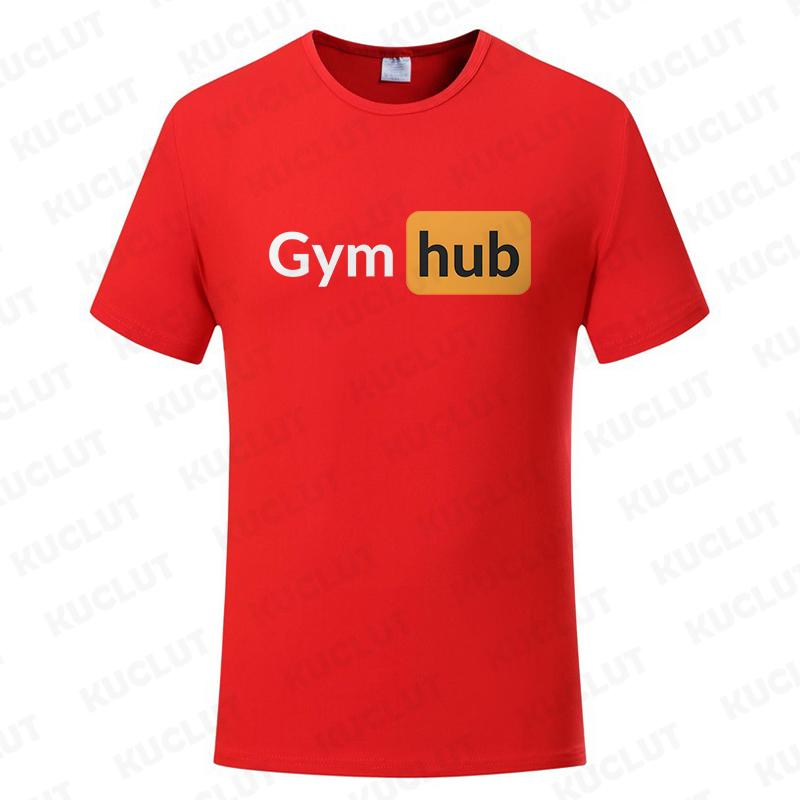 Футболка мужская с принтом Gym Hub, оверсайз, смешные графические футболки для мужчин, летние топы, футболка для мужчин, одежда, модная футболка, повседневная футболка