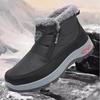 Мужские зимние теплые ботинки для снега с застежкой-молнией, нескользящие короткие ботинки до щиколотки с подкладкой из искусственного меха, удобные рабочие кроссовки, повседневные мокасины для ходьбы, обувь для мужчин