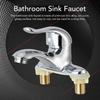 Bathroom Sink Faucet Zinc Alloy 2 Hole Single Handle Hot And Cold Water Mixer Tap For Home Hotel