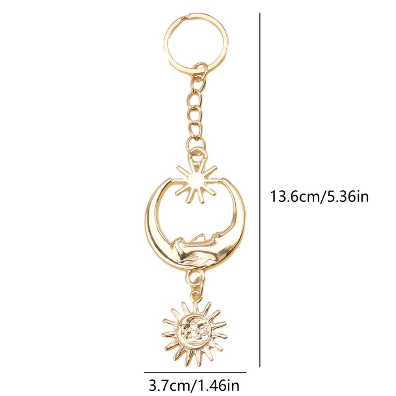 Модный брелок Солнце/Луна Уникальный подвес для сумки Модная сумка Украшение для сумки Металлический материал Брелок Подвеска Подарок для любителя моды