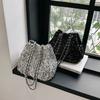 Premium Sense Exquisite Sequined Bucket Bag Women'S Foreign Style Chain Messenger Bag Versatile Shoulder Bag