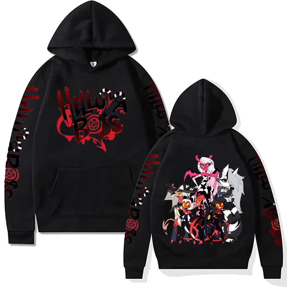 Helluva Boss Hoodies New Trends Y2K Aesthetic Anime Sweatshirt Unisex Loose Hip Hop Streetwear Vintage Graphic Print Pullover Tops Daily Casual Outfit