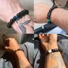 Unisex Constellation Bracelet Natural Agate Beads Elastic Strap Zodiac Star Sign Distance Friendship Prayer Blessing Bracelet Good Luck Wrist