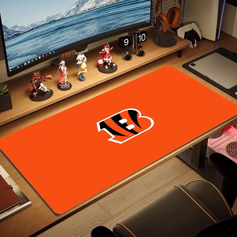 Cincinnati Bengals Mouse Pad Large Gaming Table Cushion Nonslip Laptop Tablet Big Mousepad Xxl Mat Mini Pc Playmat With Lock Edge