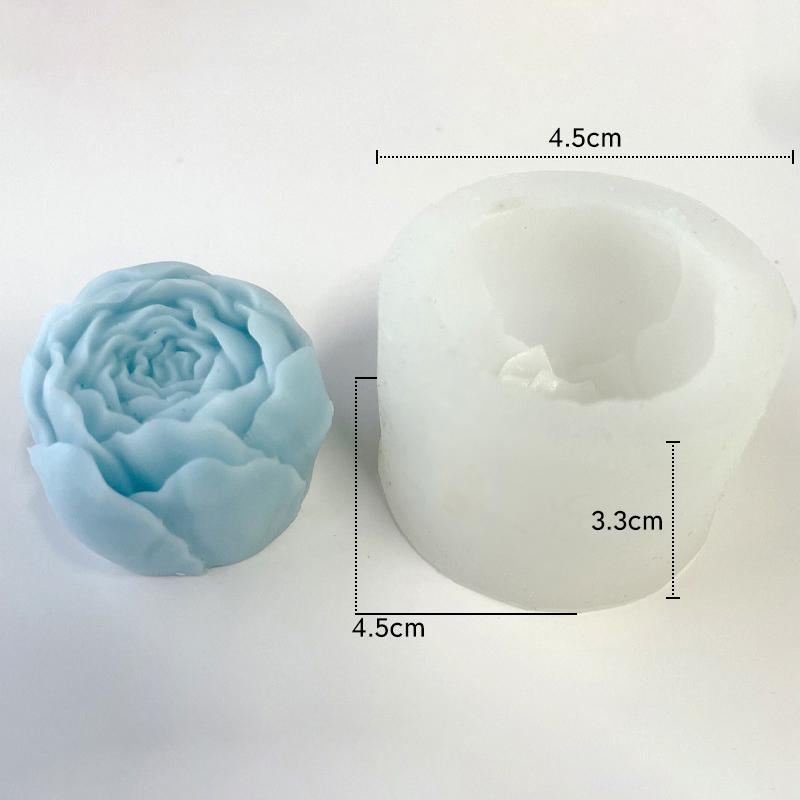 3D Roses Candle Silicone Mold Peony Flower Candle Mould Aromatherapy Gypsum Soap Resin Birthday Wedding Gifts Home Decor KTY
