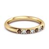 Garnet Eternity Stackable Ring - 925 Sterling Silver Gold Vermeil