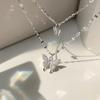Double-Layer Butterfly Rhinestone Necklace - Women's Individual Clavicle Chain Jewelry