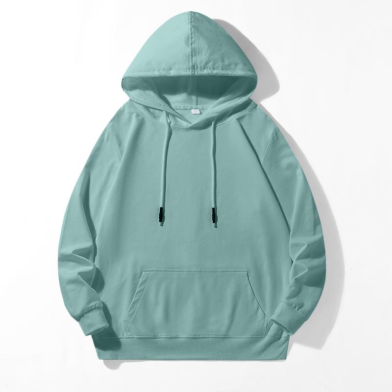 2024 Fashion Men Casual Hoodie Basic Pullovers Sweatshirts Loose Women Solid Color Hoodies Oversize Black Sweatshirt Tops