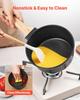 2.5 QT Saucepan, Nonstick Saucepan with Tempered Glass Lid, Multipurpose Cooking Sauce Pot with Detachable Handle, Sauce Pan Small Kitchen Cooking Pot