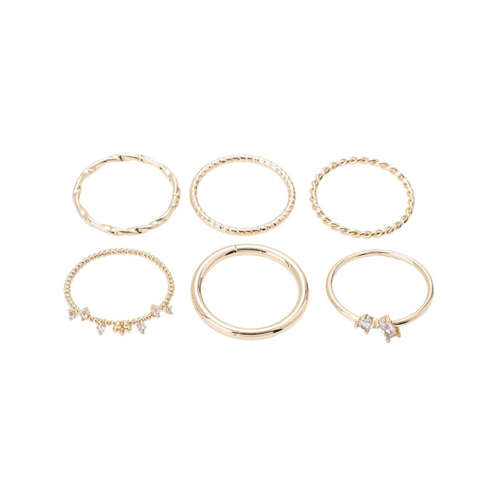 Korean Style Zirconium Braided Ring: Smooth, Fashionable Design for Women