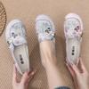 Guofeng Old Beijing Cloth Shoes Women's Shoes Ethnic Style Embroidered Shoes Soft Sole Non-slip Women's Single Shoes One Pedal Comfortable Mother Shoe