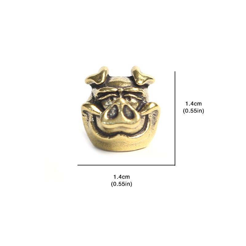 Белый Свинья Латунные Бусины для Ножа Брелок Подвески Винтажный Серебристый Поросенок Зонтичная Веревка DIY Кабан Паракорд Браслет Аксессуары