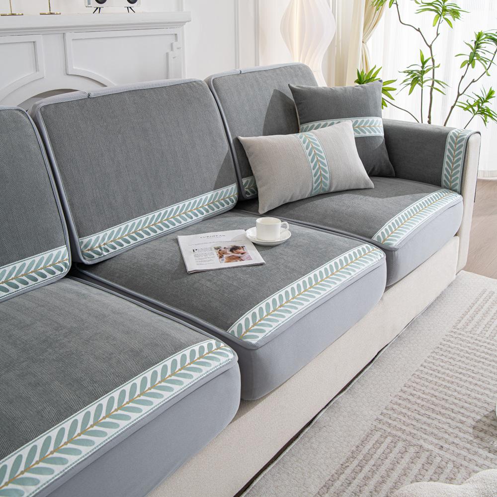 Чехол для дивана из шенилла, эластичный чехол для дивана, универсальный нескользящий чехол для спинки дивана и стула Four Seasons, подушка для полотенца