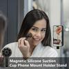 Магнитное крепление для телефона на присоске с ремешком на руку, силиконовый чехол на присоске, подставка для зеркала, держатель для телефона в душе для iPhone 15 Pro