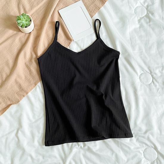 Женский топ-майка на тонких бретельках, летний облегающий топ в рубчик, безрукавка с V-образным вырезом, без рукавов, майка, базовые многослойные рубашки