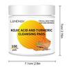 Natural Turmeric Kojic Acid Cleansing Pads Anti  Dark Spot Brightening For Sensitive Skin 100 Pads